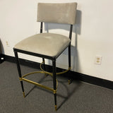 Fabric & Metal Stool (Bar - With Back)