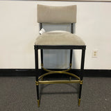 Fabric & Metal Stool (Bar - With Back)