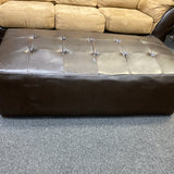 Pleather Ottoman