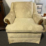 Fabric and wood Chair