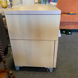 Light Wood Credenza w 2 Glass Doors