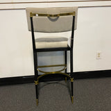 Fabric & Metal Stool (Bar - With Back)
