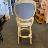 Fabric and wood Stool (Bar - With Back)