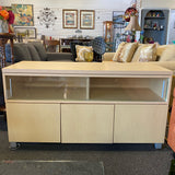 Light Wood Credenza w 2 Glass Doors