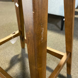 Leather and wood Stool (Bar - No Back)