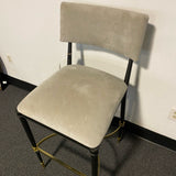Fabric & Metal Stool (Bar - With Back)