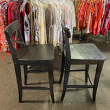 Wood Stool (Bar - With Back)