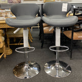Leather Stool (Bar - With Back)