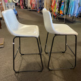Leather Stool (Bar - With Back)