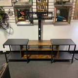 Wood and Metal Entertainment Center