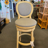 Fabric and wood Stool (Bar - With Back)