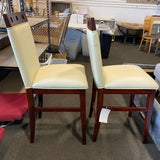 Wood Stool (Bar - With Back)