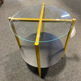 Glass and Metal Table (Accent)