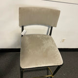 Fabric & Metal Stool (Bar - With Back)