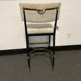 Fabric & Metal Stool (Bar - With Back)
