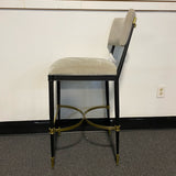 Fabric & Metal Stool (Bar - With Back)