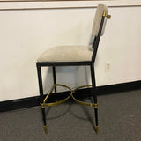 Fabric & Metal Stool (Bar - With Back)