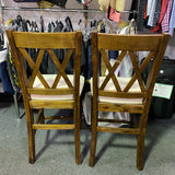 Wood Stool (Bar - With Back)