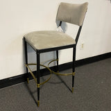 Fabric & Metal Stool (Bar - With Back)