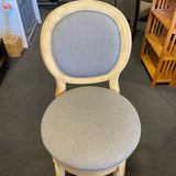 Fabric and wood Stool (Bar - With Back)