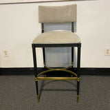 Fabric & Metal Stool (Bar - With Back)