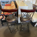 Metal Stool (Bar - With Back)