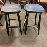 Wood Stool (Bar - With Back)