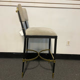 Fabric & Metal Stool (Bar - With Back)