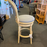 Fabric and wood Stool (Bar - With Back)