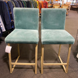 Velvet Stool (Bar - With Back)