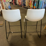 Leather Stool (Bar - With Back)