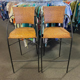 Wicker Stool (Bar - With Back)