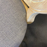 Fabric and wood Stool (Bar - With Back)