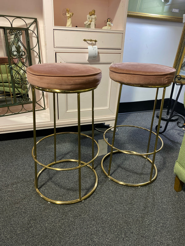 Fabric & Metal Stool (Bar - No Back)