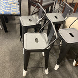 Metal Stool (Bar - With Back)
