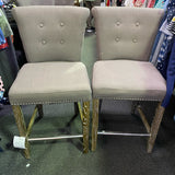 Fabric Stool (Bar - With Back)
