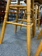 Wood Stool (Bar - With Back)