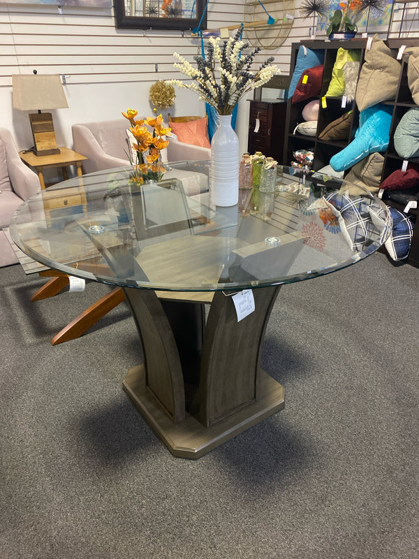 Glass and Wood Table ( Dining)