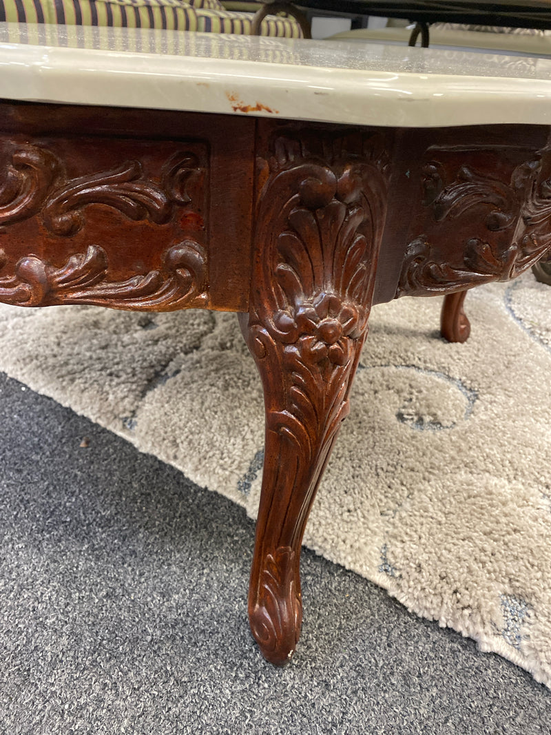 Wood and Marble Table ( Coffee)