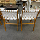 Wood and leather Chair