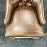 Leather Stool (Bar - With Back)