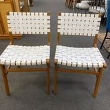 Wood and leather Chair