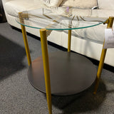 Glass and Metal Table (Accent)