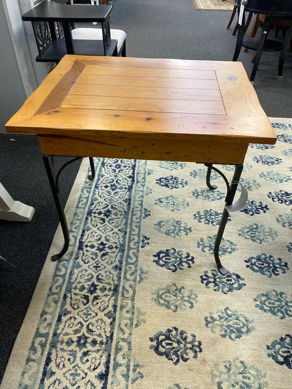 Wood and Metal Table ( End)