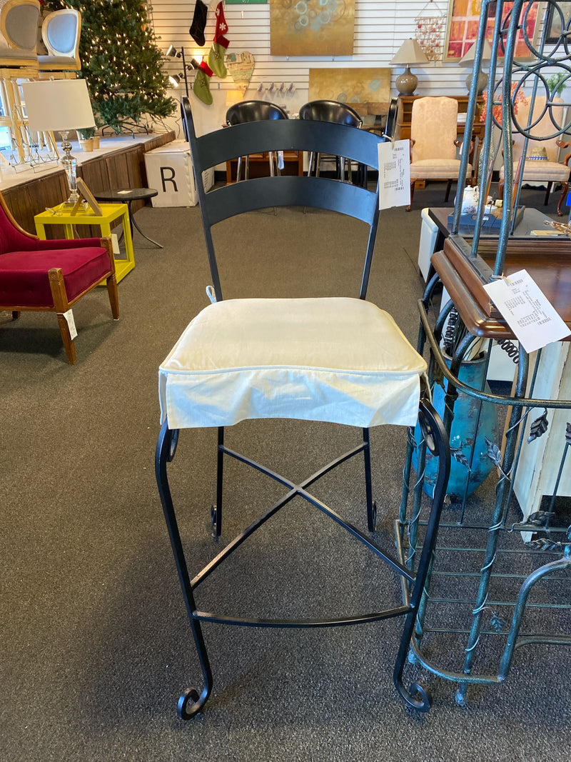 Metal Stool (Bar - With Back)