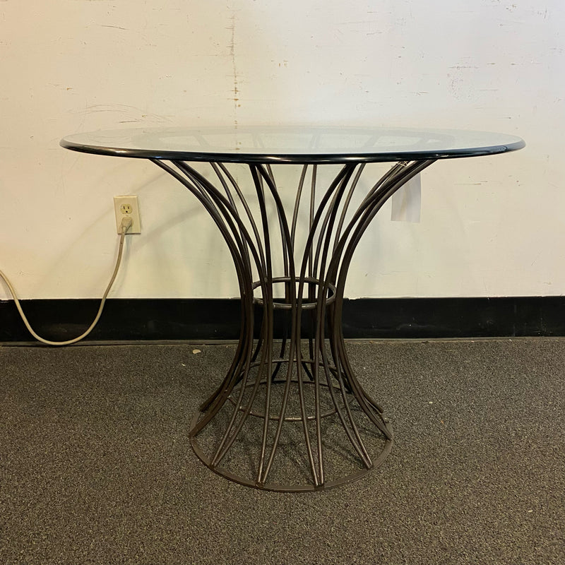 Glass and Metal Table ( Dining)