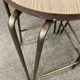 wood & metal Stool (Bar - No Back)