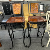 Metal Stool (Bar - With Back)