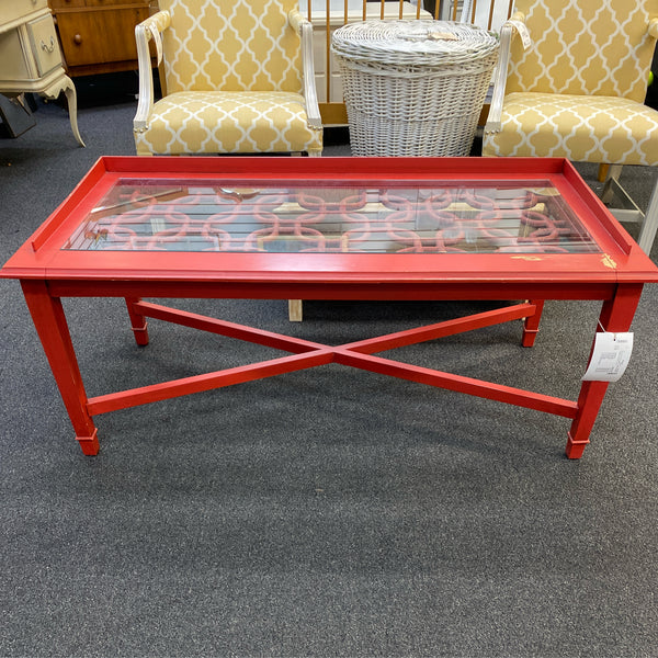 Wood & Glass Table ( Coffee)