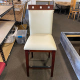 Wood Stool (Bar - With Back)